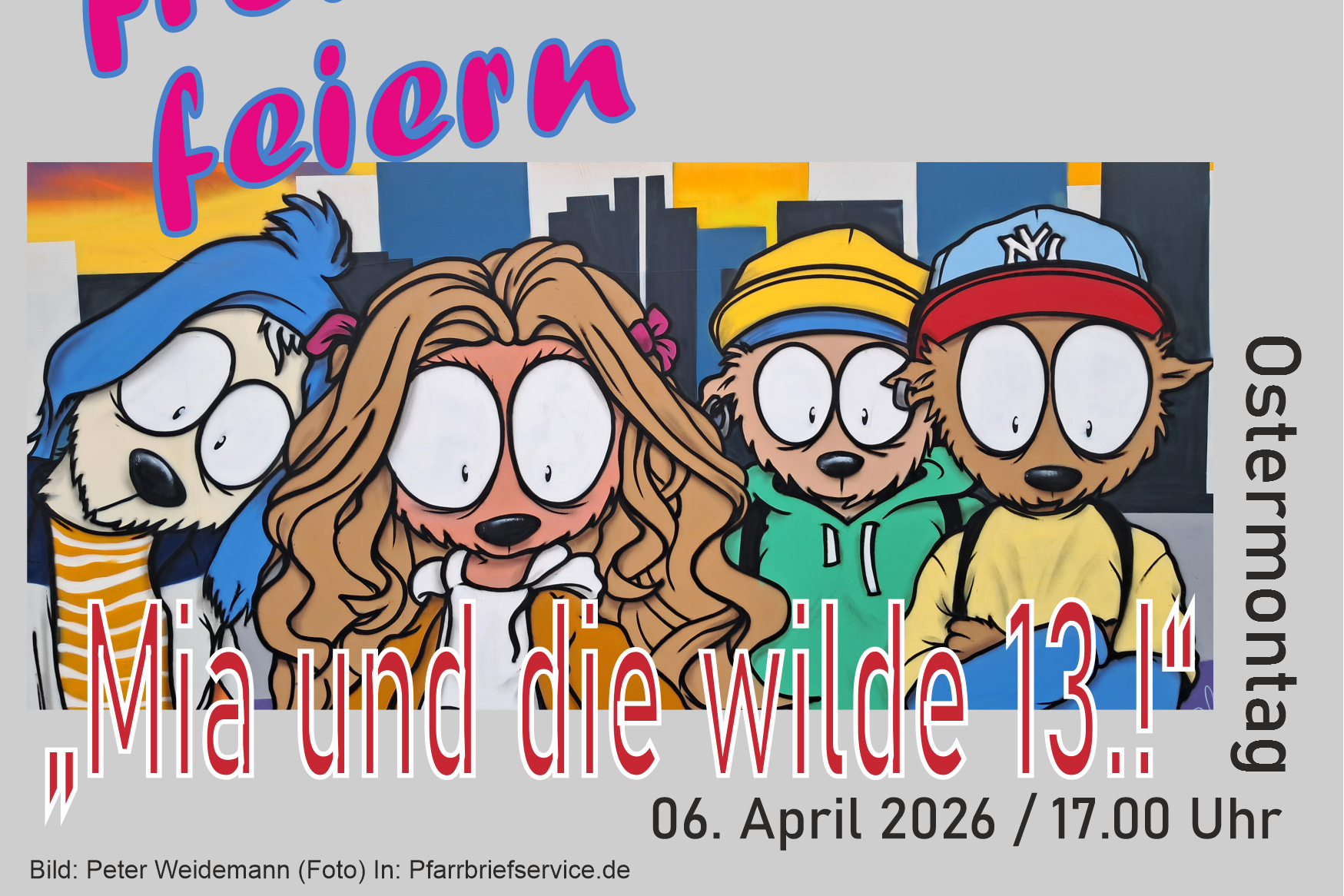 Plakat Mia 13. Geburtstagsfeier