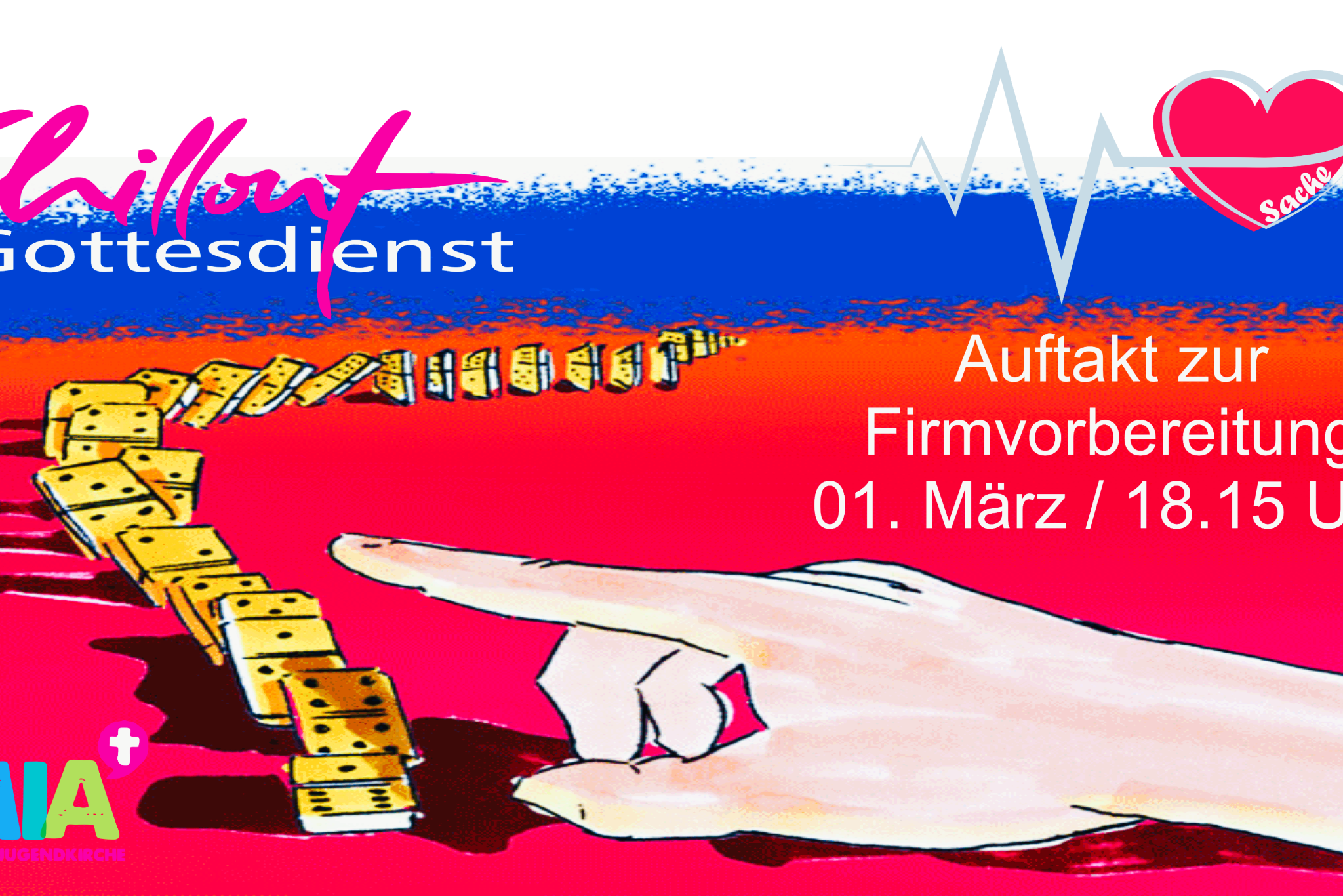 Plakat zumr Start der Firmvorbereitung im Pastoralen Raum Wadern am 1.März 26