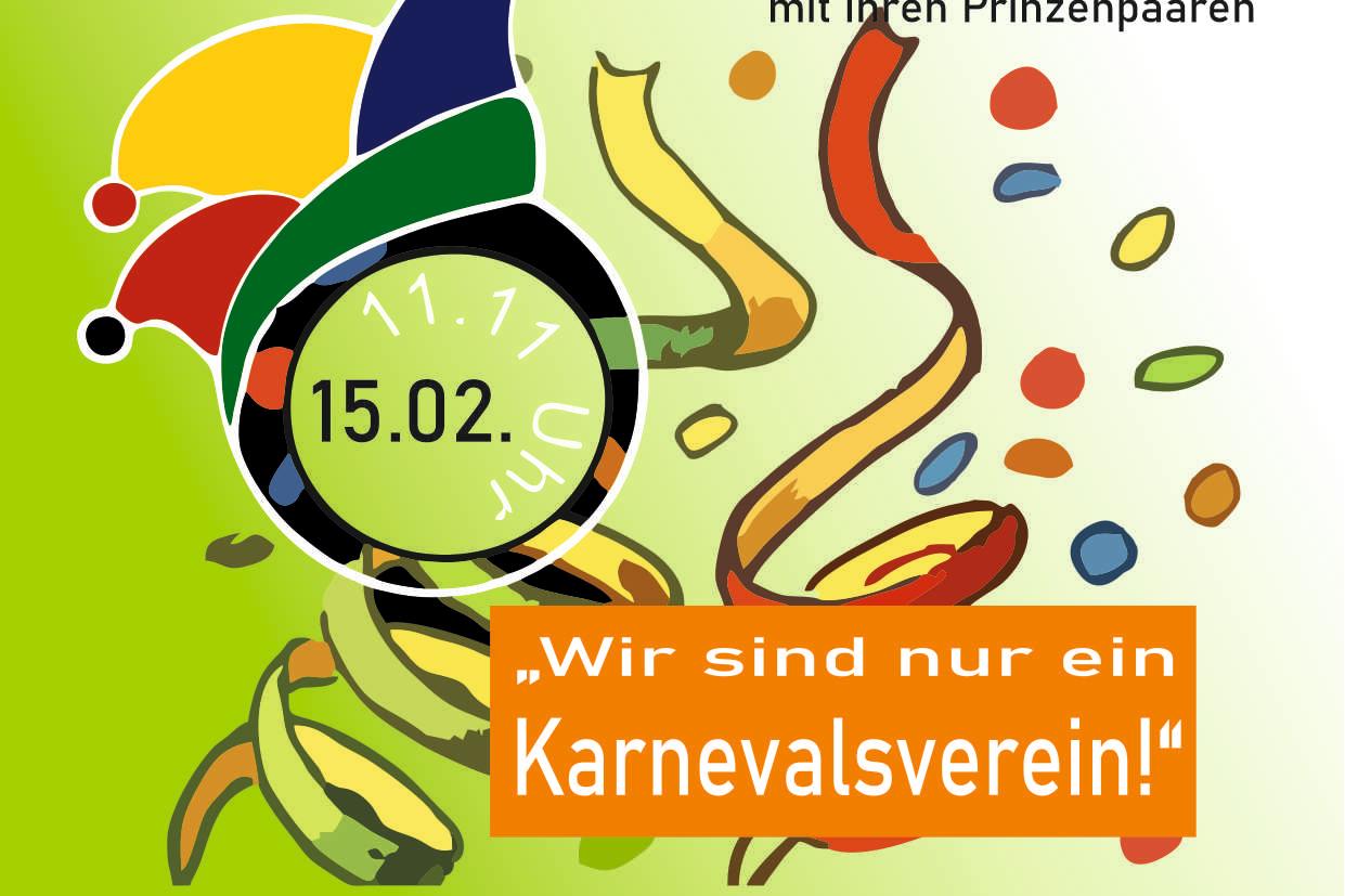 Plakat zum Karnevalsgottesdienst in der Mias am 15.02.26