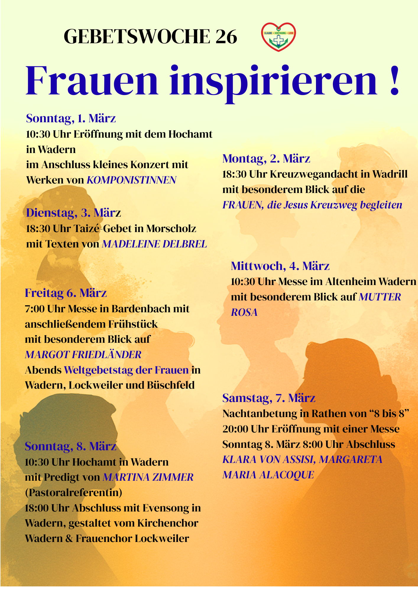 Gebetswoche 26 Frauen inspirieren